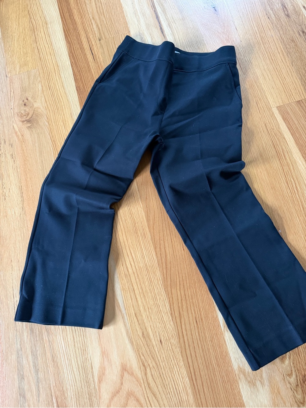 SPANX Black Straight-Leg Stretch Dress Pants